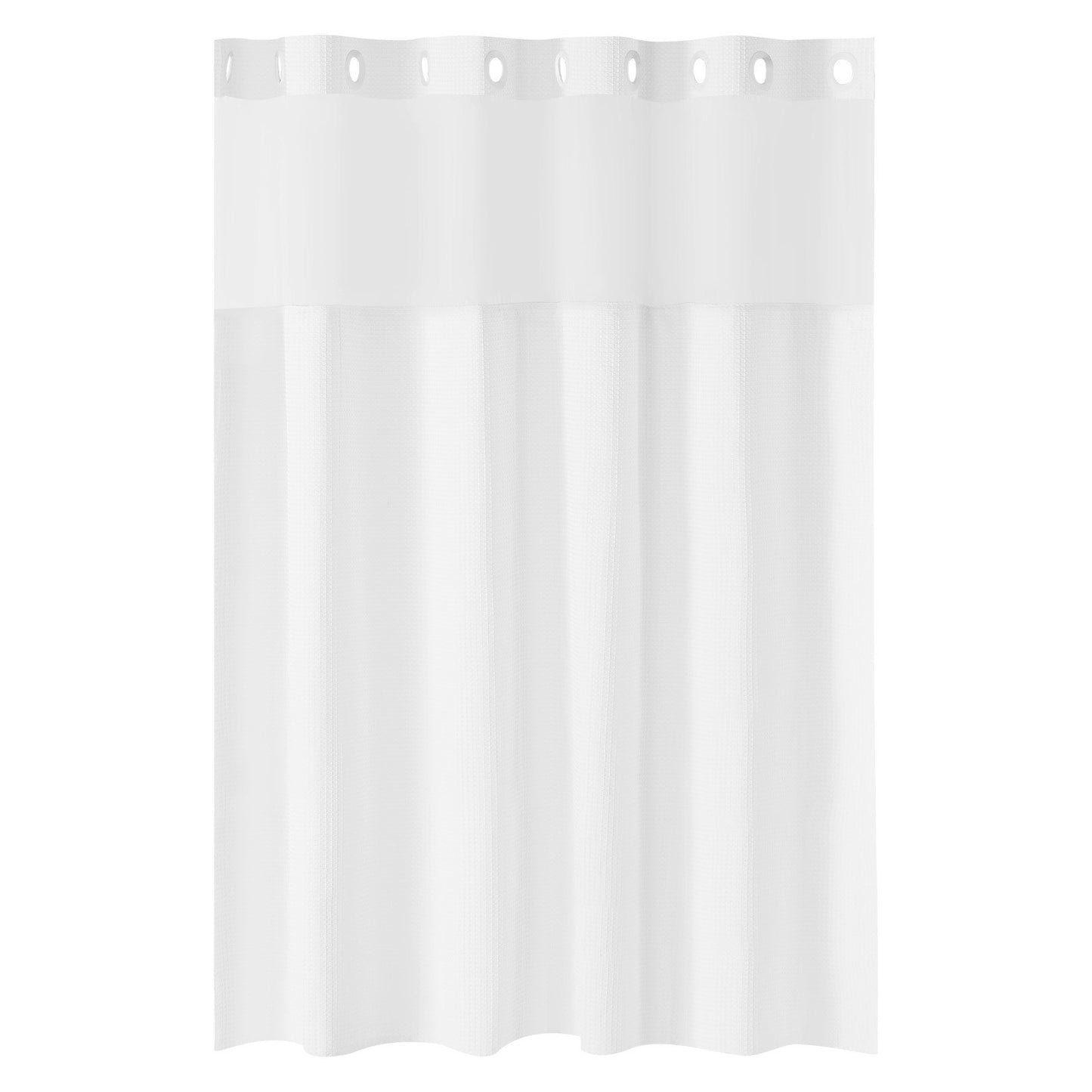 Duschvorhang ohne Haken, wasserdichter 2-in-1-Duschvorhang