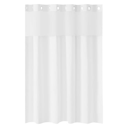 Duschvorhang ohne Haken, wasserdichter 2-in-1-Duschvorhang