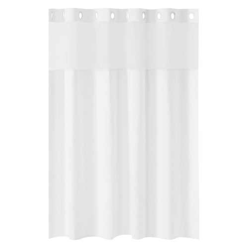 Duschvorhang ohne Haken, wasserdichter 2-in-1-Duschvorhang