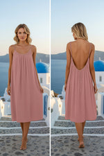 Backless Spaghetti Strap Dress