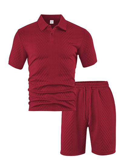 Figured Cloth Men's Casual Thin Short Sleeve Suit