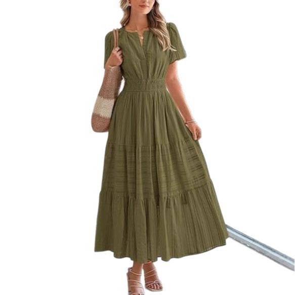 V-Neck Swing Dress