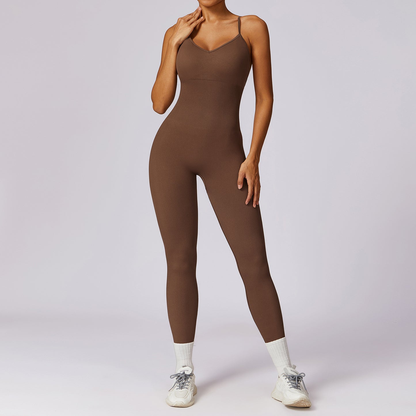 V Shapewear High-Waisted Tummy Control Jumpsuit
