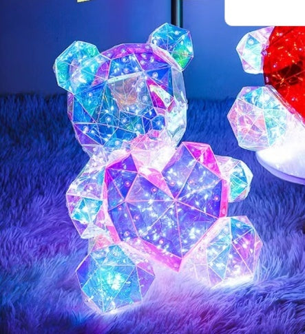 Buntes, leuchtendes Bären-Geschenk, Geburtstagsgeschenk, Dekoration