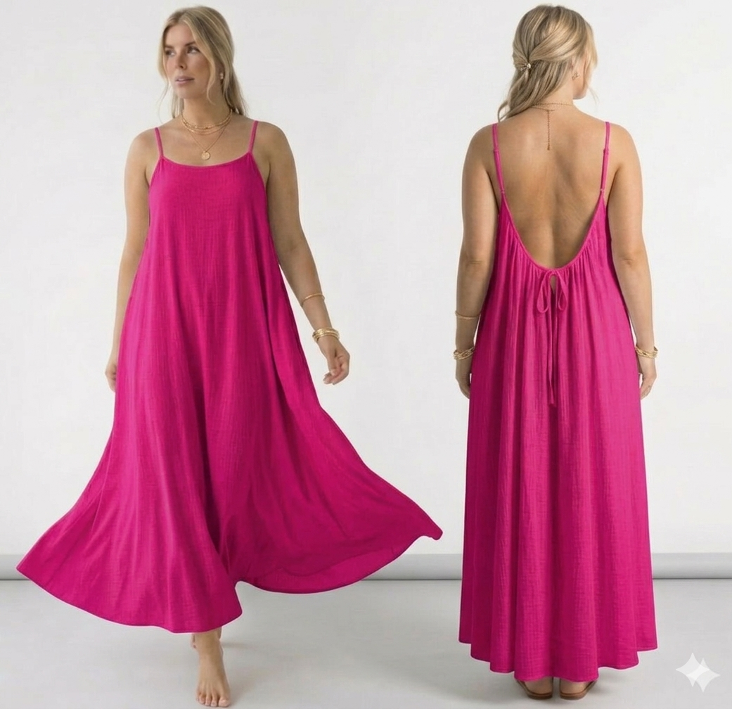 Rückenfreies Trägerkleid