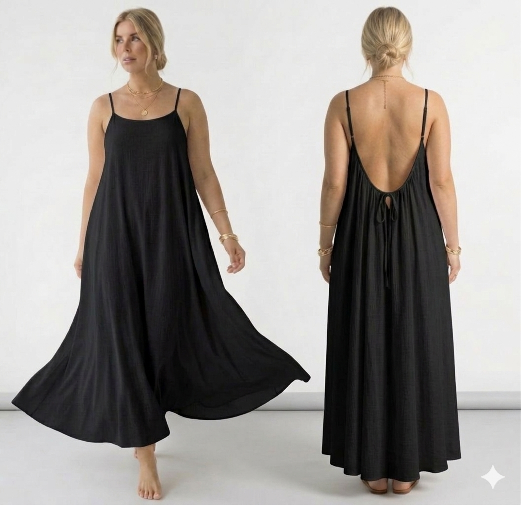 Rückenfreies Trägerkleid