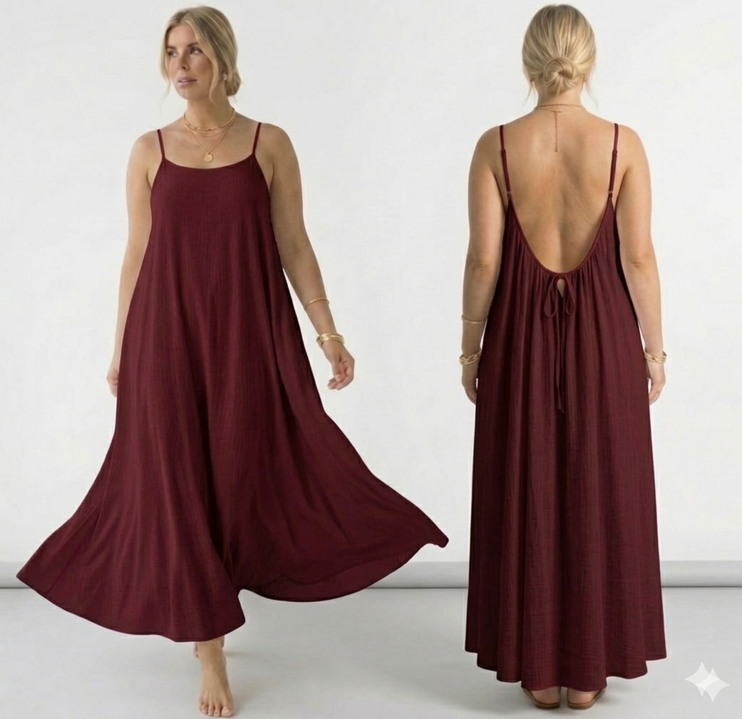 Rückenfreies Trägerkleid