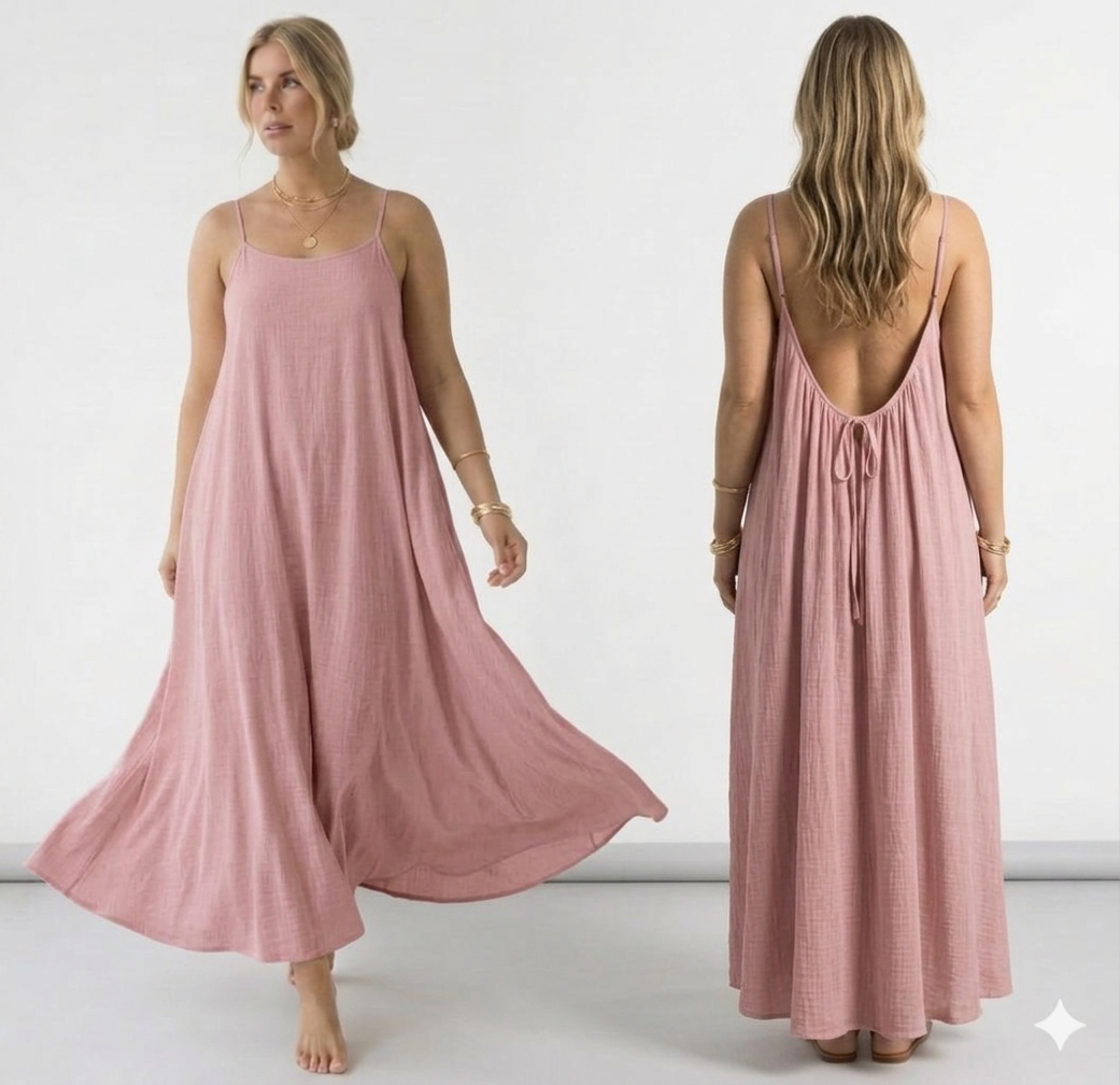 Rückenfreies Trägerkleid