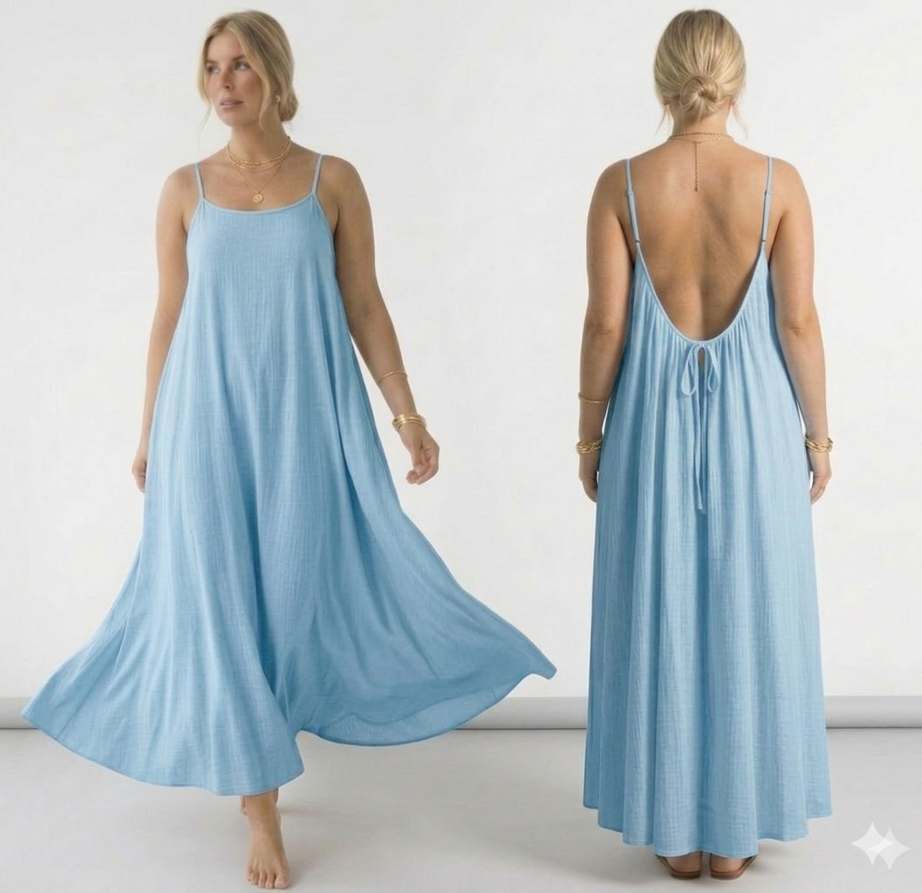 Rückenfreies Trägerkleid