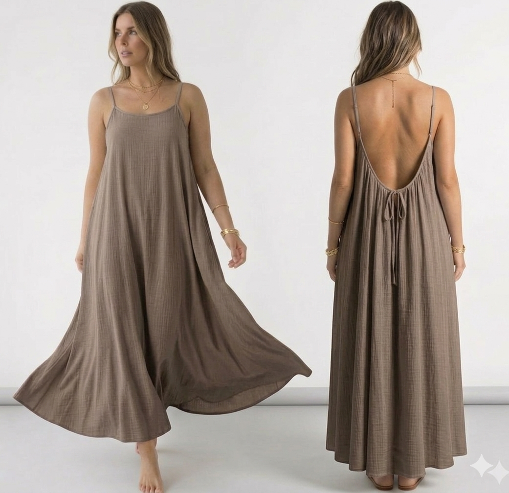 Rückenfreies Trägerkleid