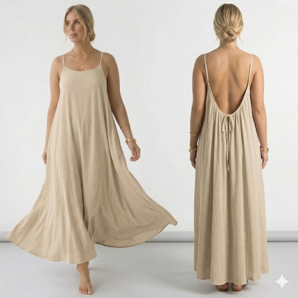 Rückenfreies Trägerkleid