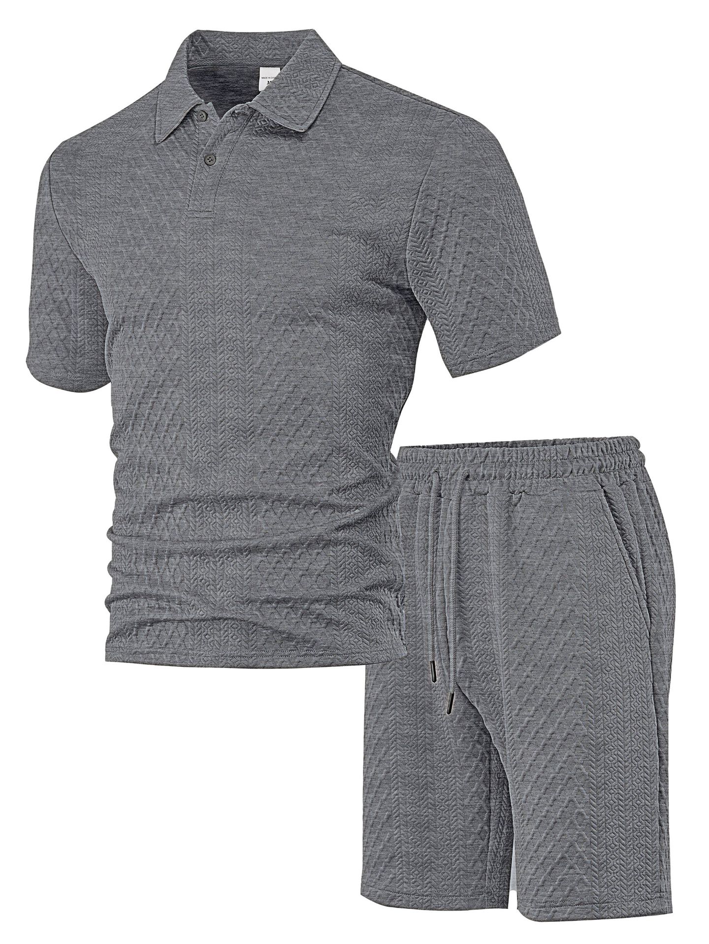 Figured Cloth Men's Casual Thin Short Sleeve Suit
