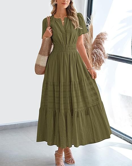 V-Neck Swing Dress