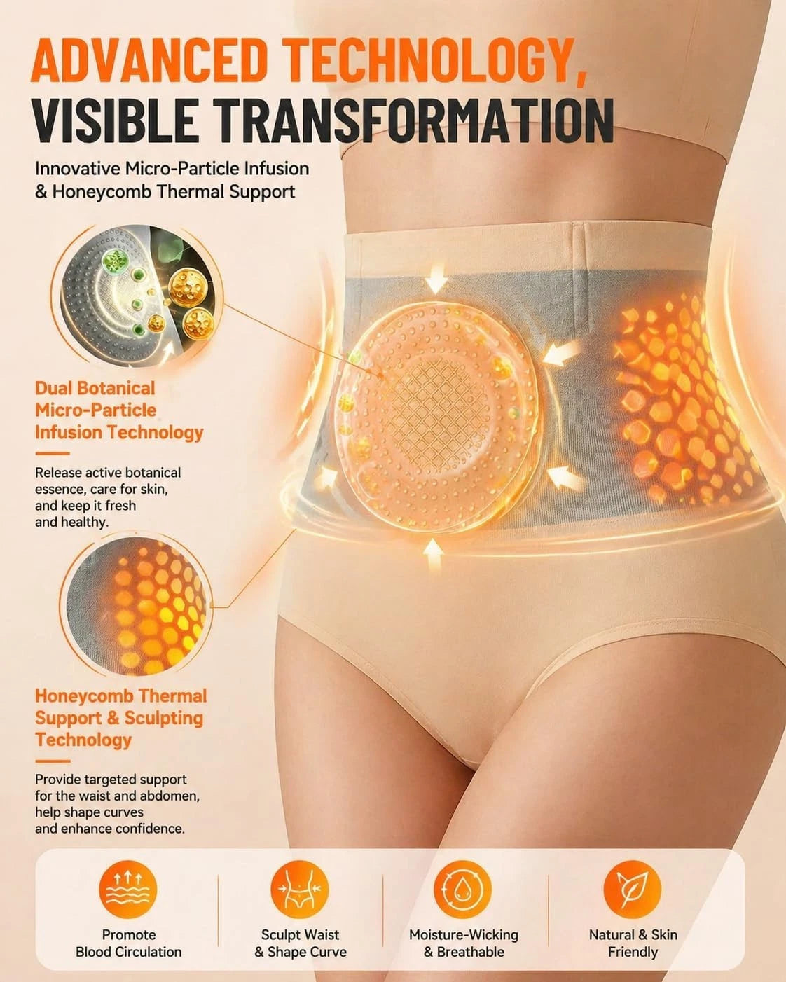 Seamless Abdominal Compression Underwear